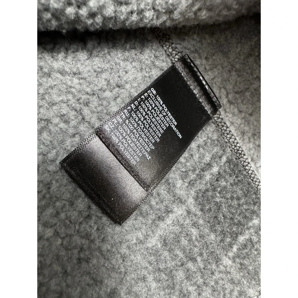 The North Face Fleece Jacket Mens 2XL XXL Gray Plaid Pullover Sweatshirt Sweater